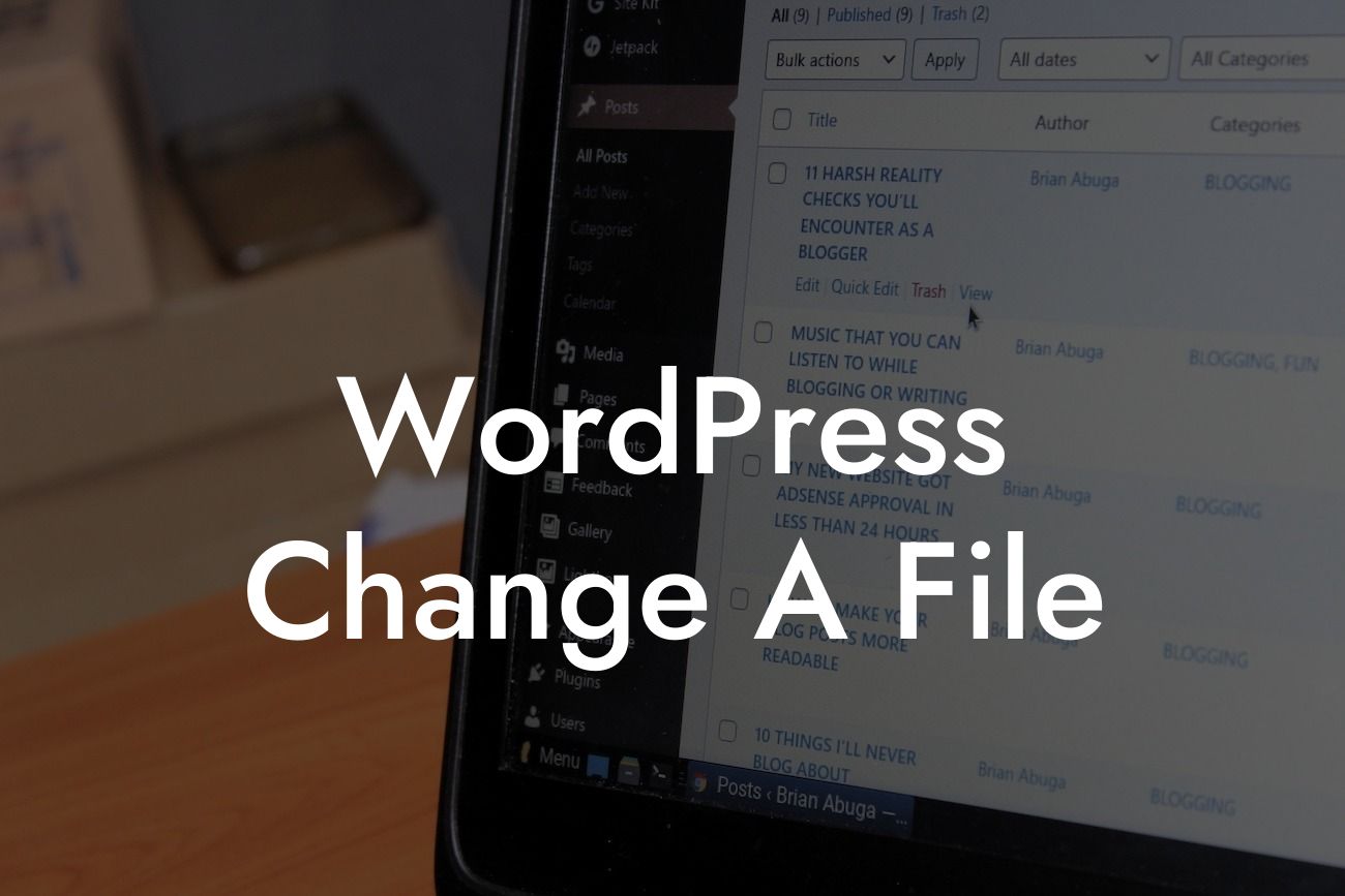 WordPress Change A File