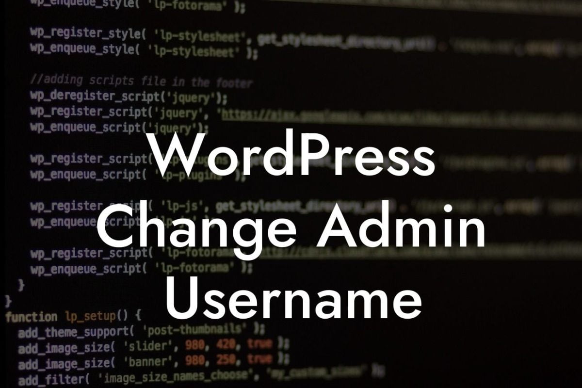 WordPress Change Admin Username