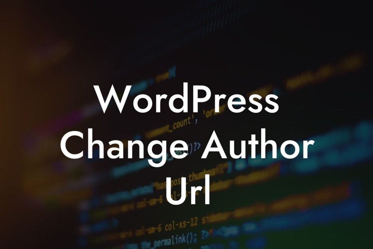 WordPress Change Author Url