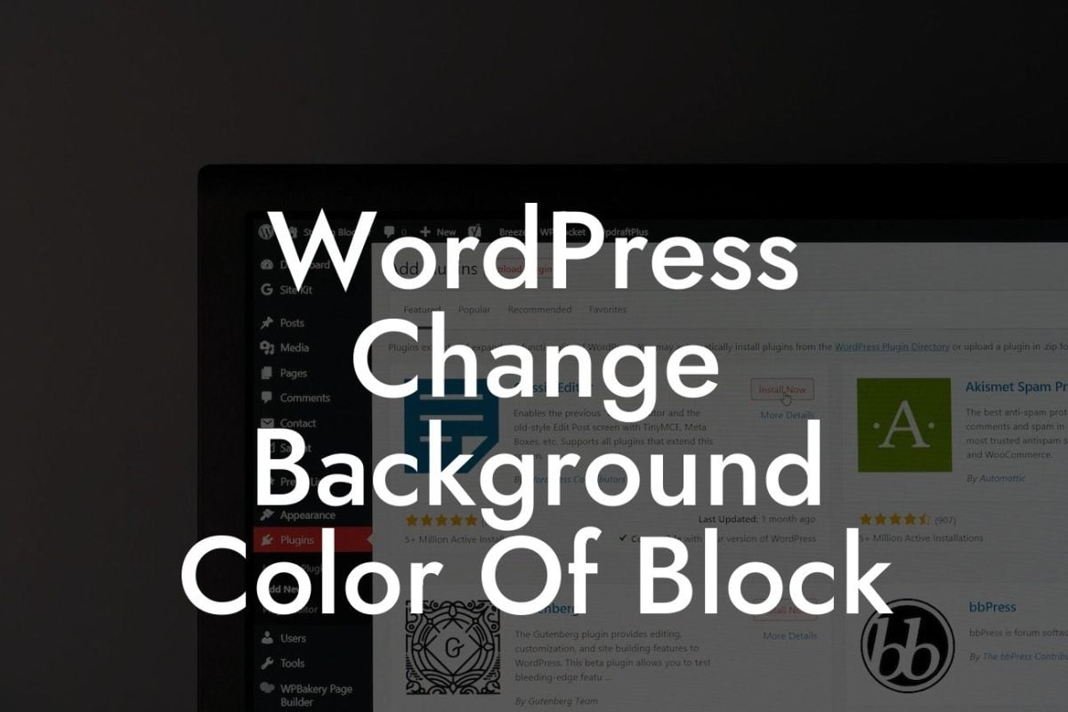 WordPress Change Background Color Of Block