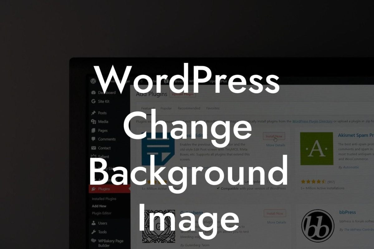 WordPress Change Background Image