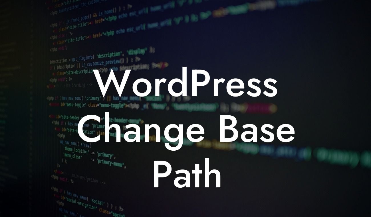 WordPress Change Base Path