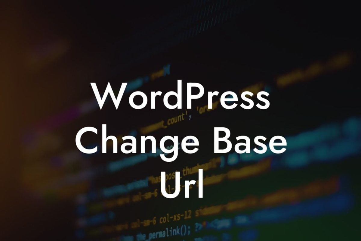 WordPress Change Base Url