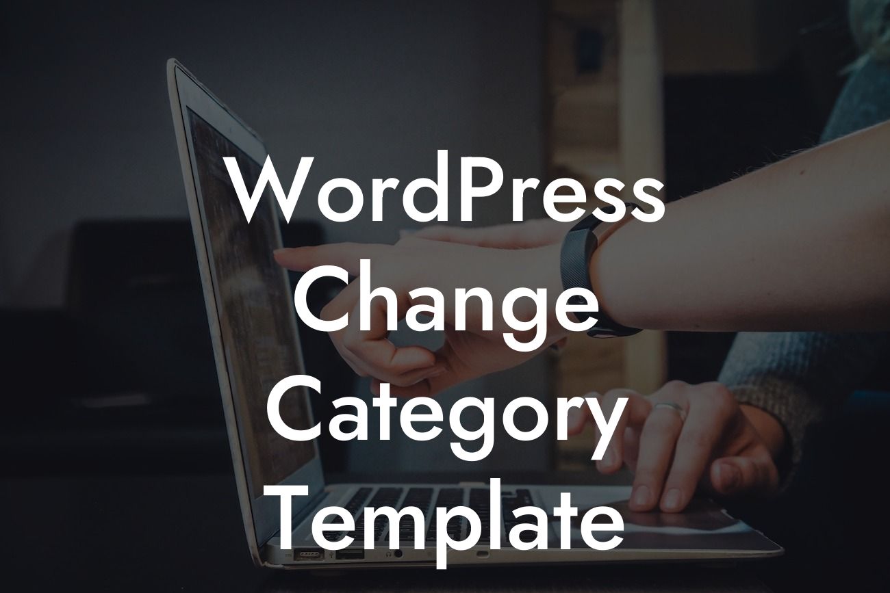 WordPress Change Category Template