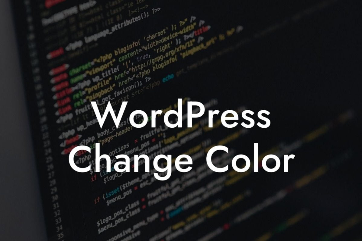 WordPress Change Color