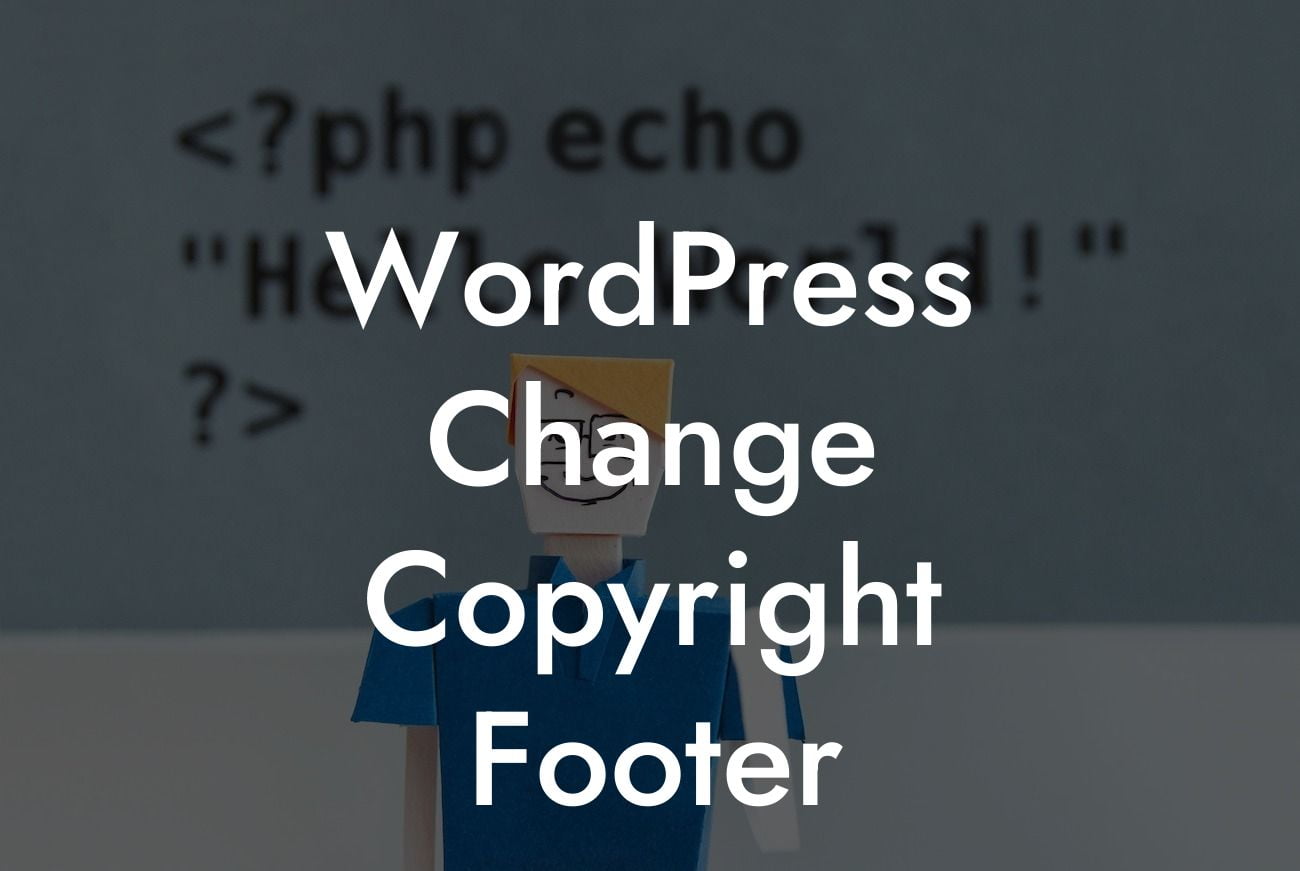 WordPress Change Copyright Footer