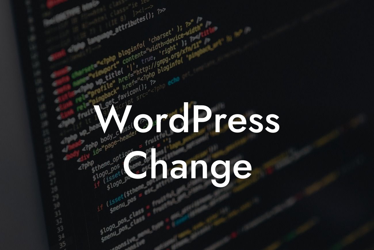 WordPress Change