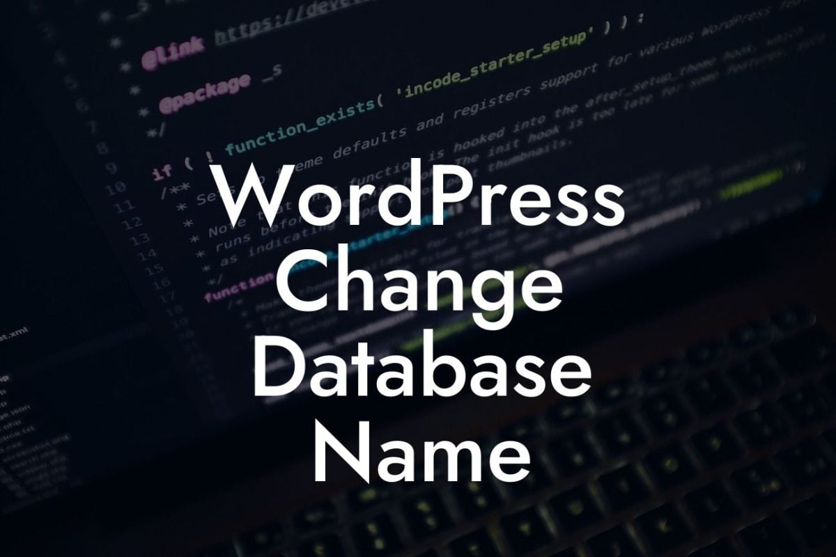 WordPress Change Database Name