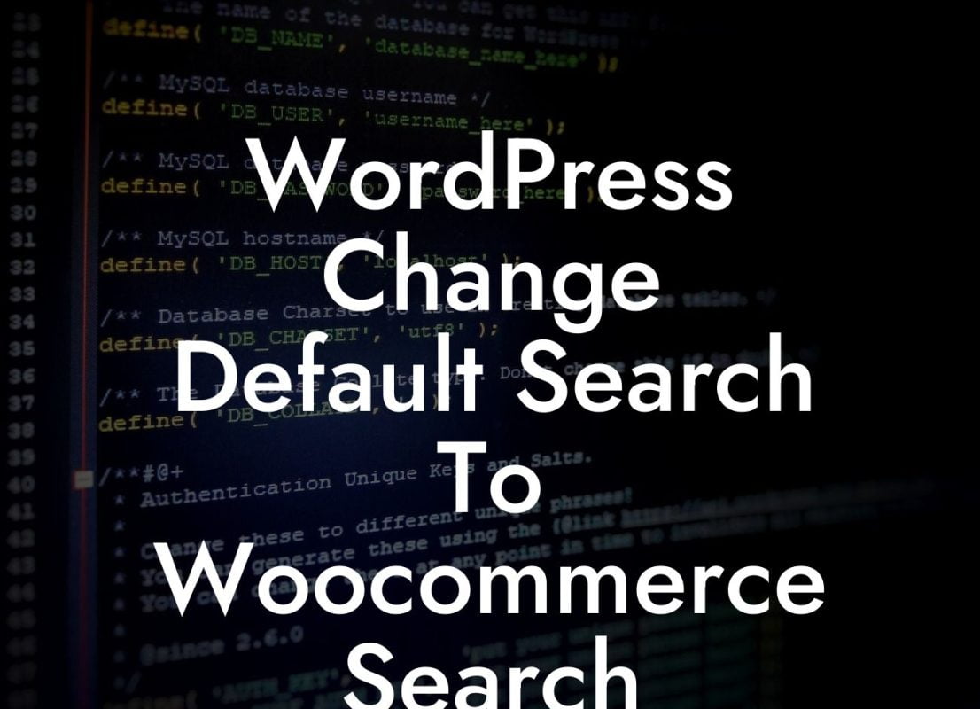 WordPress Change Default Search To Woocommerce Search