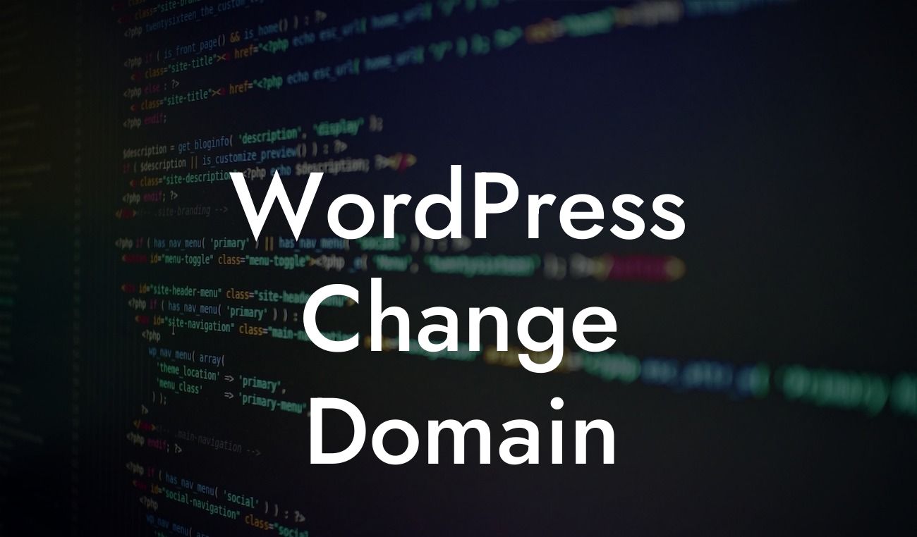 WordPress Change Domain