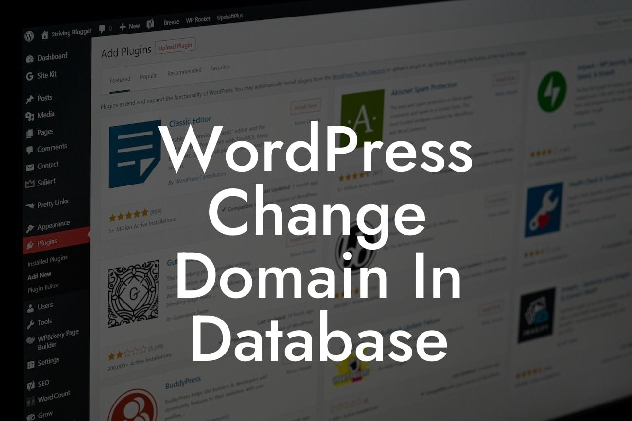 WordPress Change Domain In Database