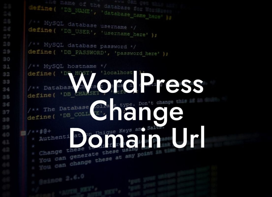 WordPress Change Domain Url