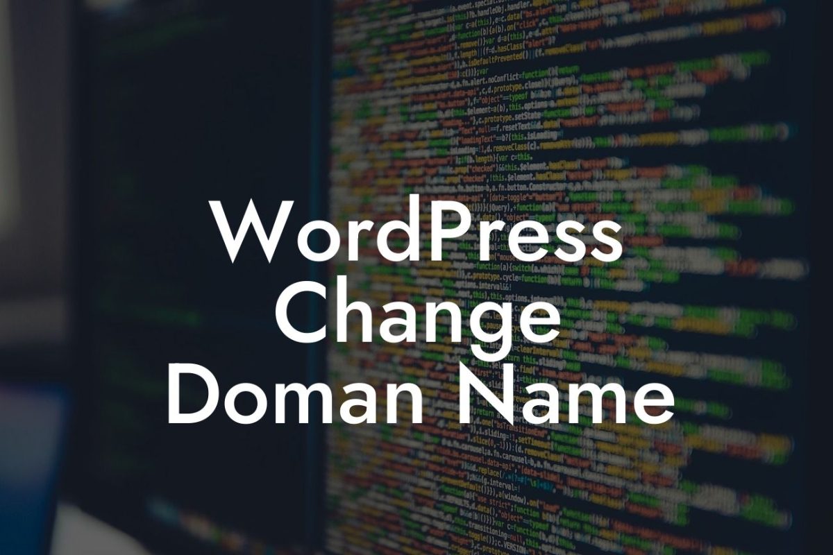 WordPress Change Doman Name