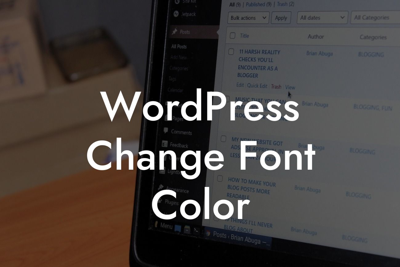 WordPress Change Font Color