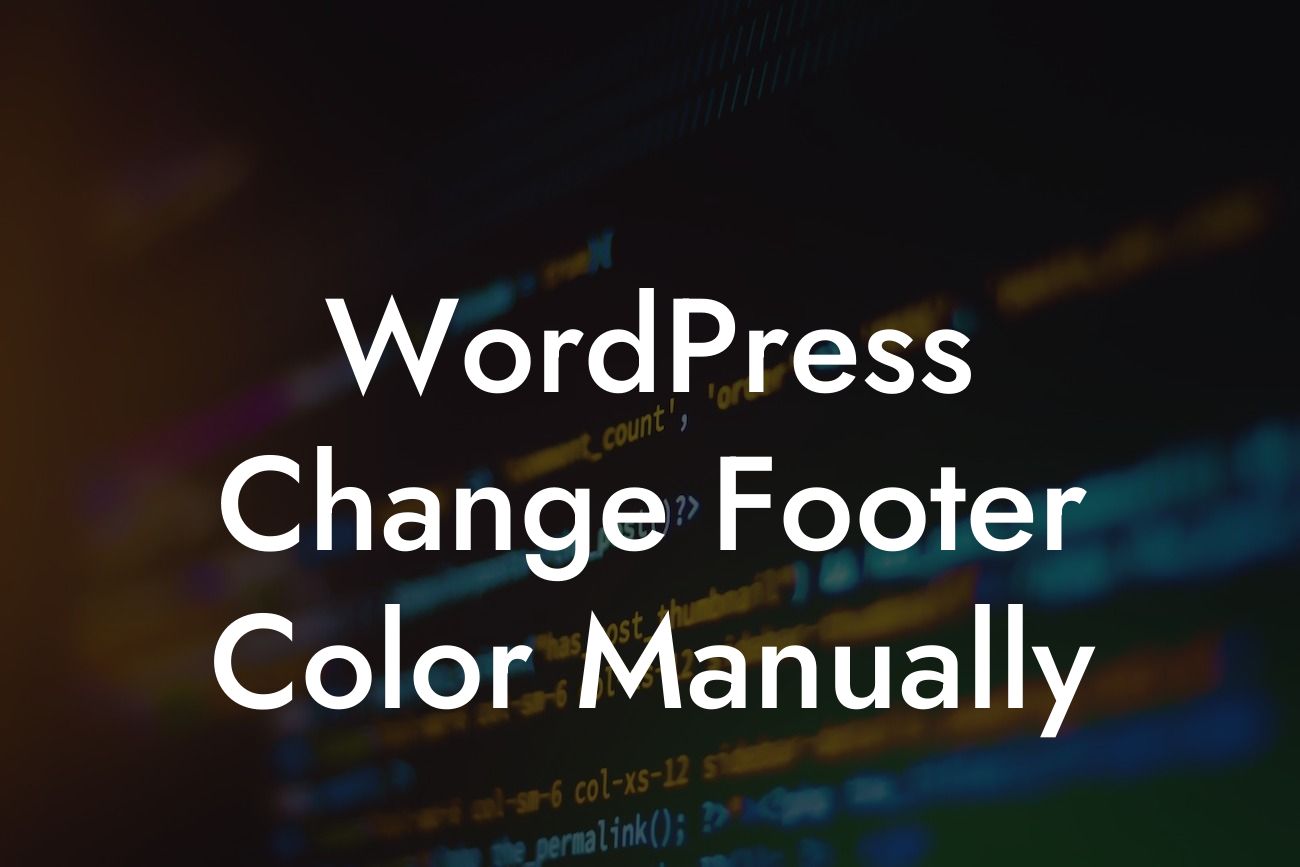 WordPress Change Footer Color Manually