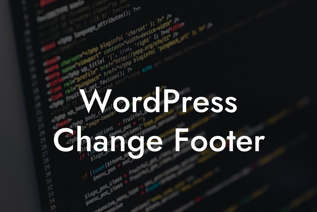 WordPress Change Footer