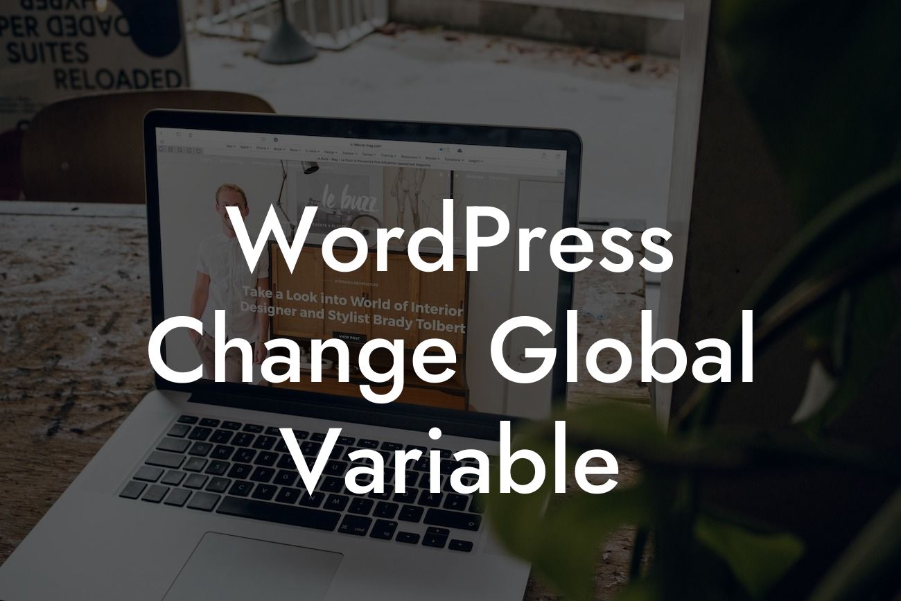 WordPress Change Global Variable