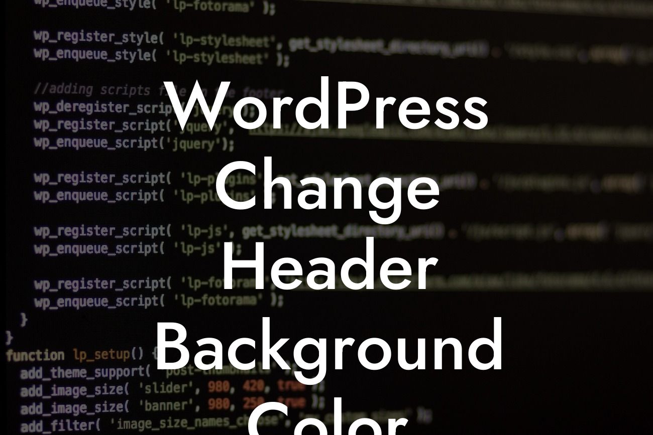 WordPress Change Header Background Color