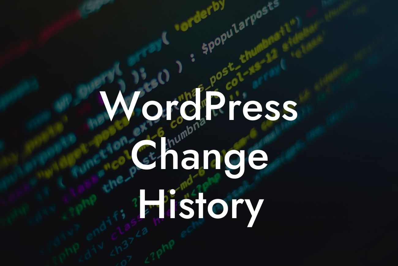 WordPress Change History