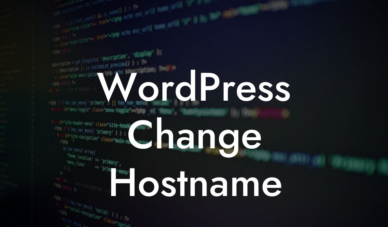 WordPress Change Hostname