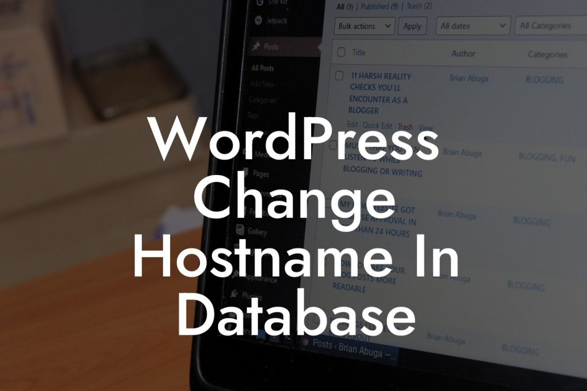 WordPress Change Hostname In Database