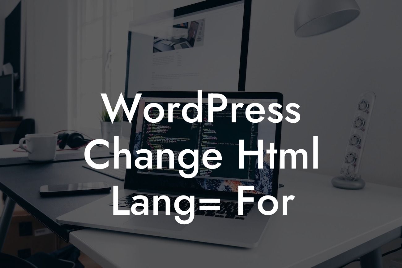 WordPress Change Html Lang= For