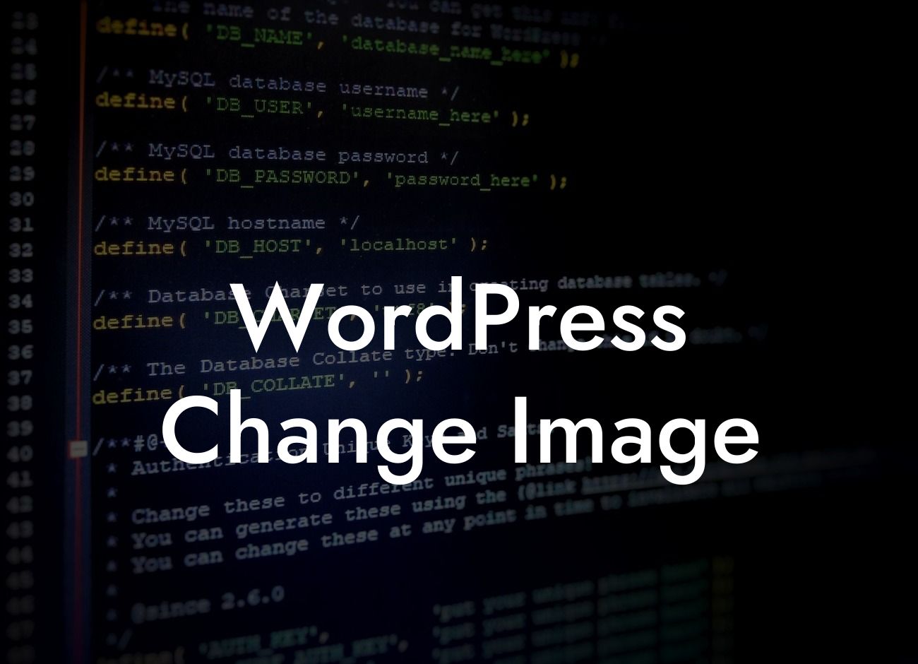 WordPress Change Image