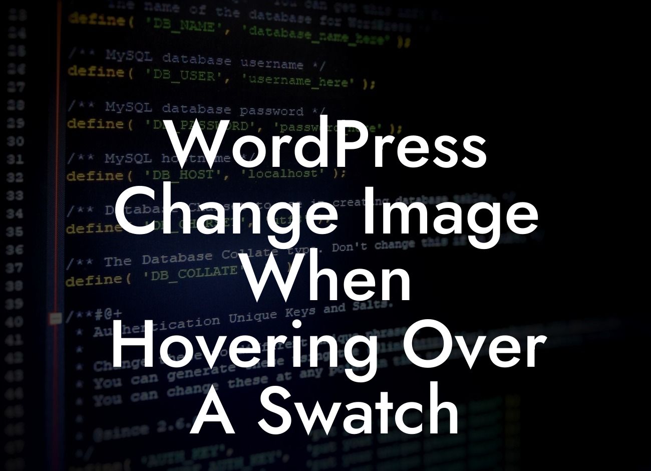 WordPress Change Image When Hovering Over A Swatch