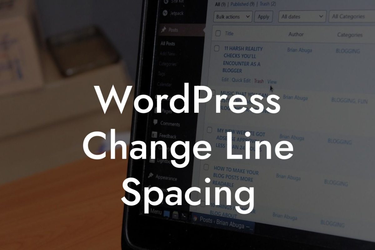 WordPress Change Line Spacing