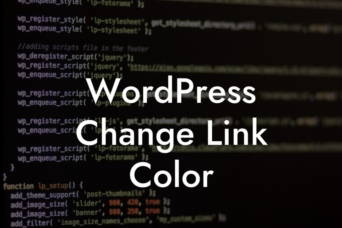 WordPress Change Link Color