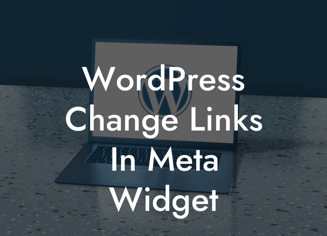 WordPress Change Links In Meta Widget