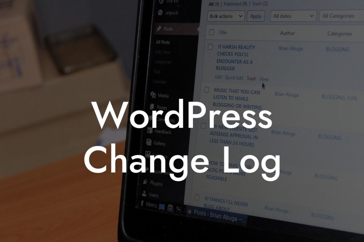 WordPress Change Log