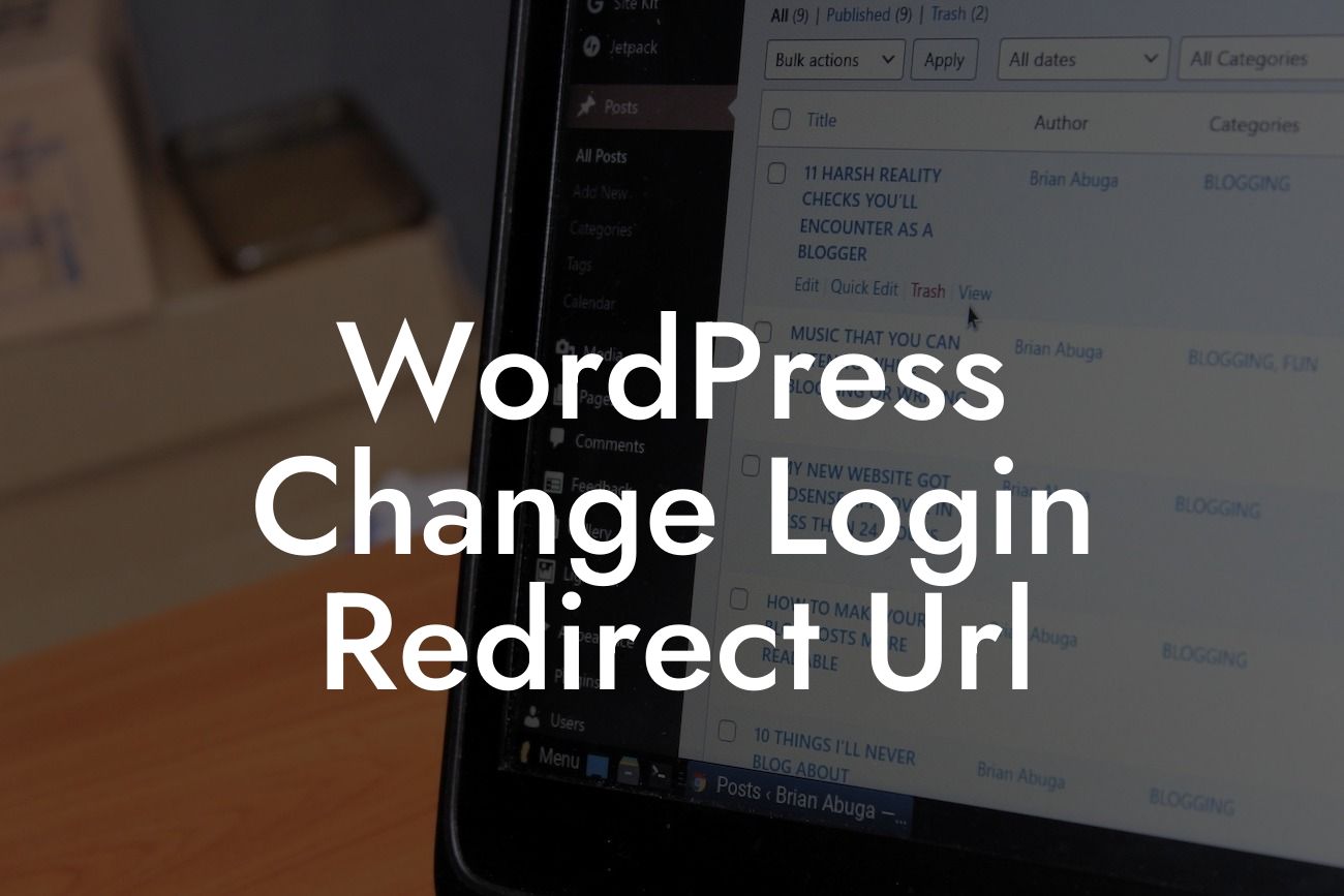 WordPress Change Login Redirect Url