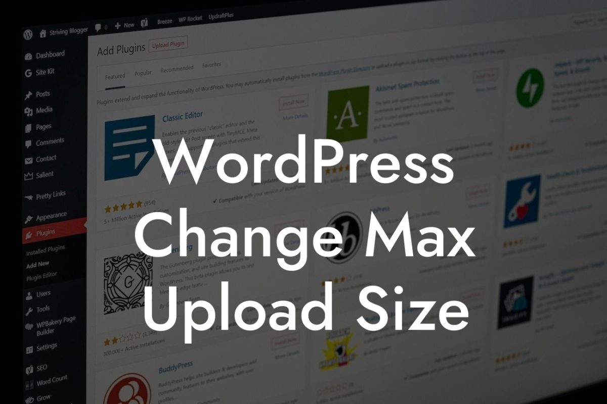 WordPress Change Max Upload Size