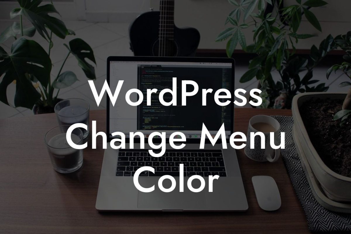 WordPress Change Menu Color