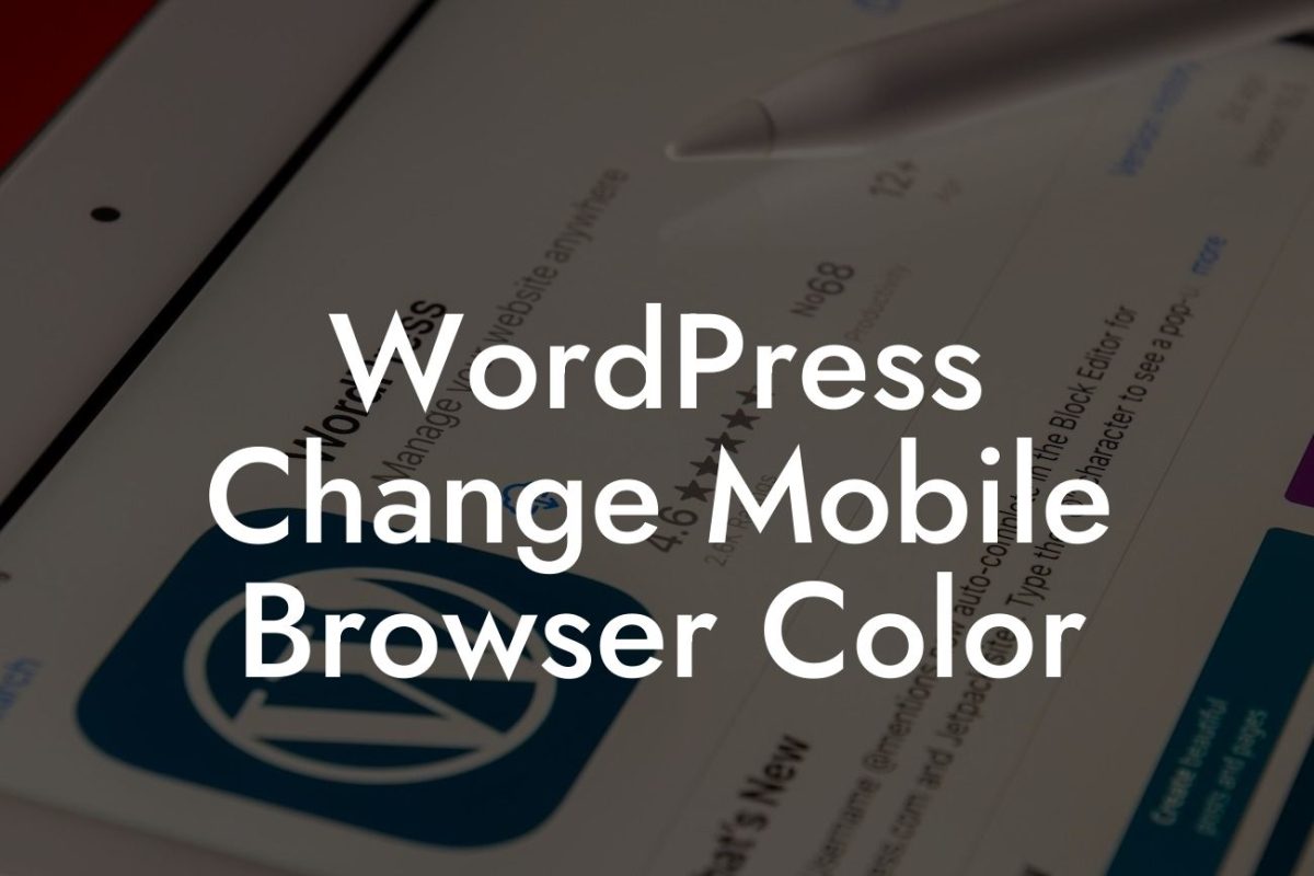 WordPress Change Mobile Browser Color