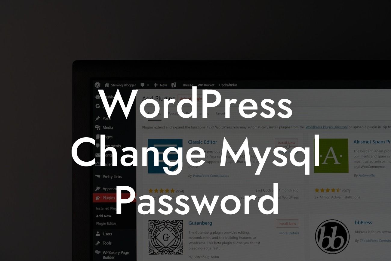 WordPress Change Mysql Password