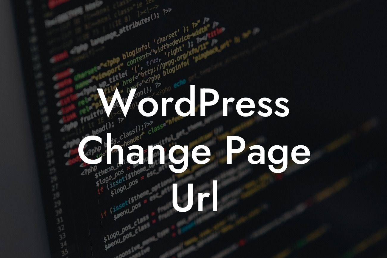 WordPress Change Page Url