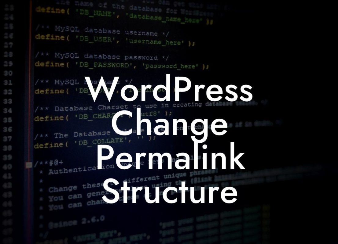 WordPress Change Permalink Structure