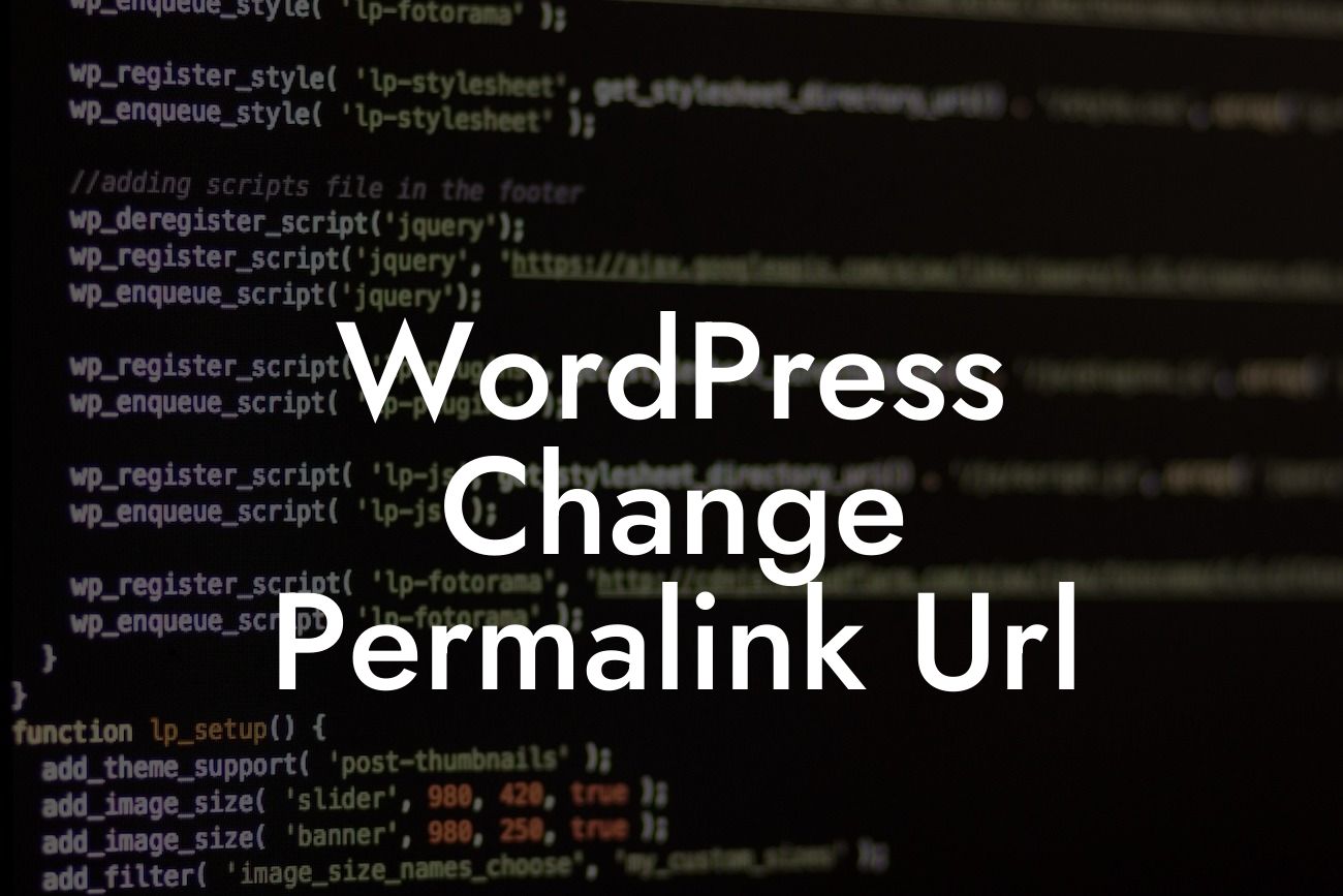 WordPress Change Permalink Url