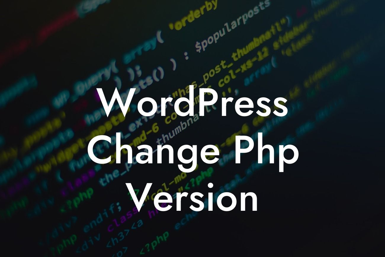 WordPress Change Php Version