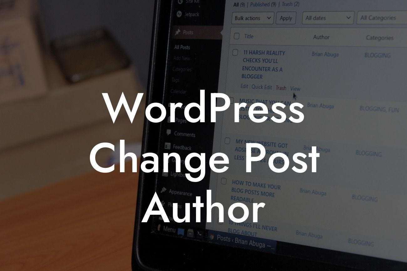 WordPress Change Post Author