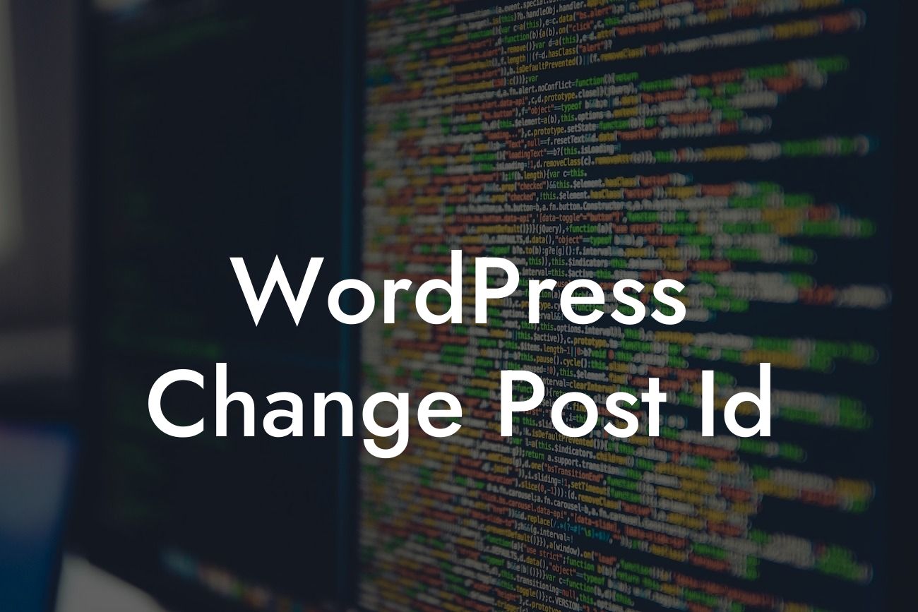 WordPress Change Post Id