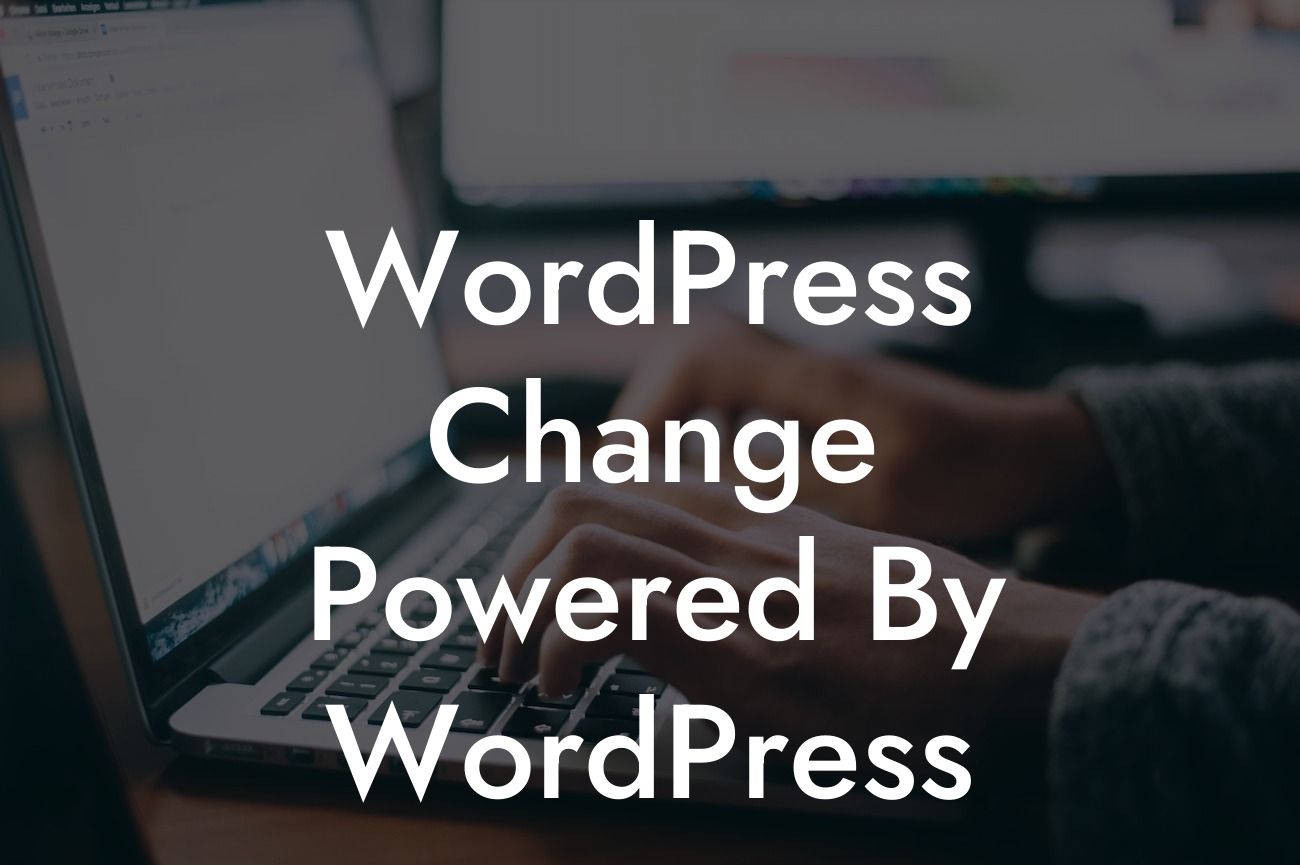 WordPress Change Powered By WordPress