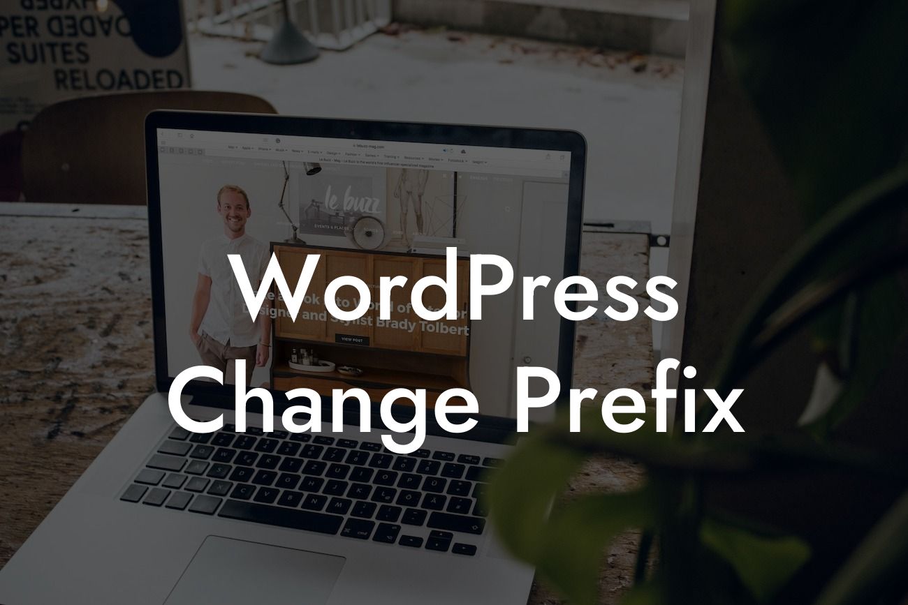 WordPress Change Prefix