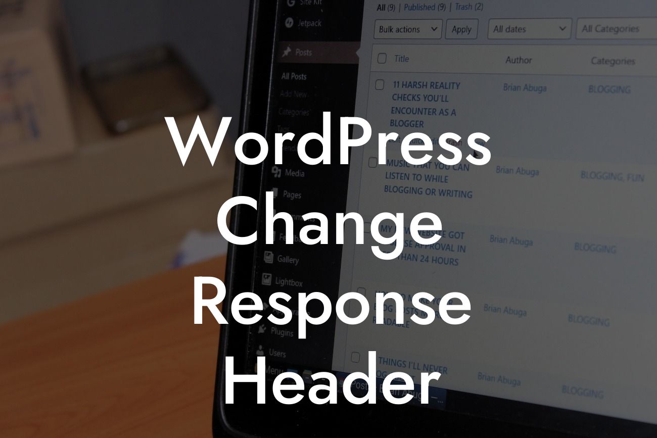 WordPress Change Response Header