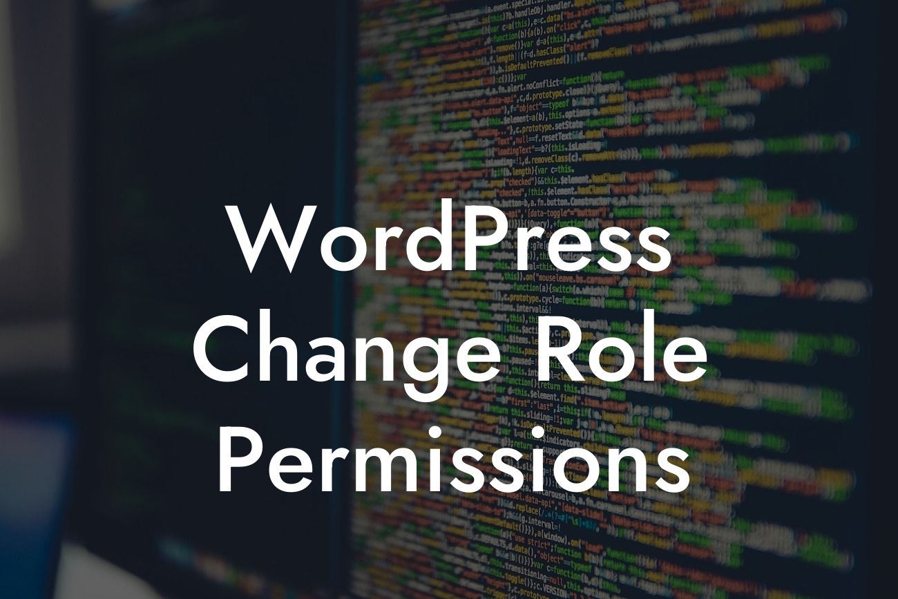 WordPress Change Role Permissions