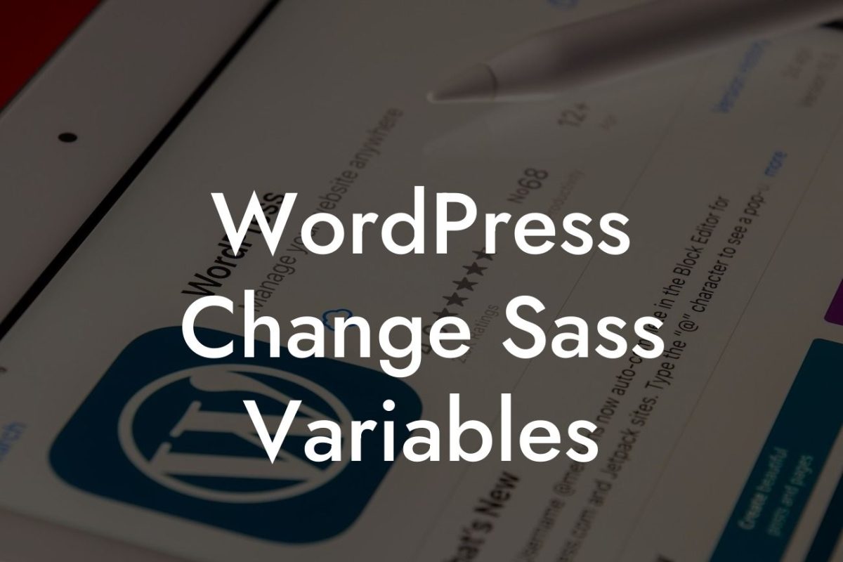 WordPress Change Sass Variables