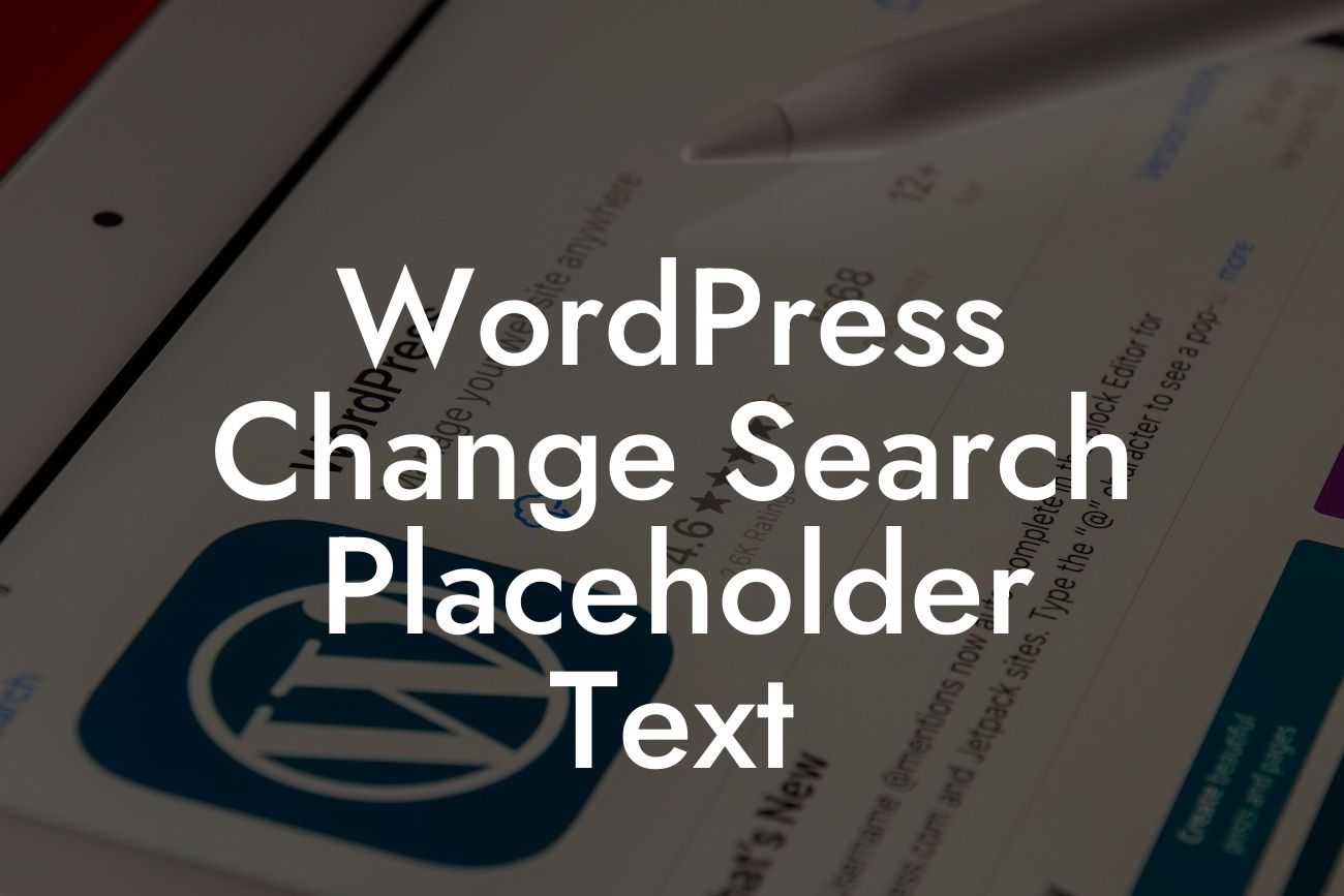 WordPress Change Search Placeholder Text