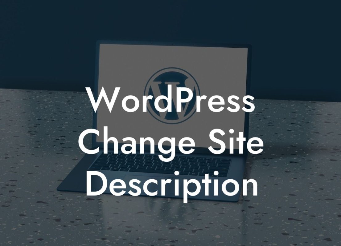 WordPress Change Site Description